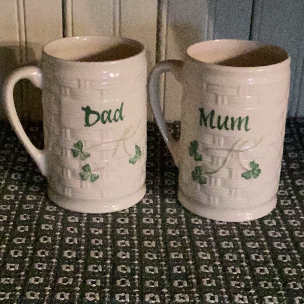 Belleek Ireland mugs for “MUM” and “DAD”. - Picture 6 of 8